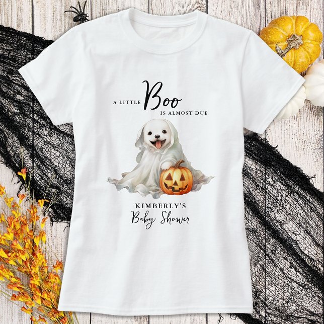 Little Boo Cute Halloween Baby Shower Mother To Be T-Shirt (Creator Uploaded)
