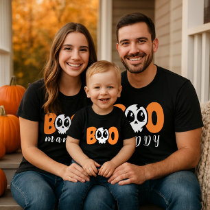 Little Boo Cute Skull Halloween Toddler T-Shirt