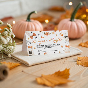 Little Boo Diaper Raffle Ticket 3.5x2 Card