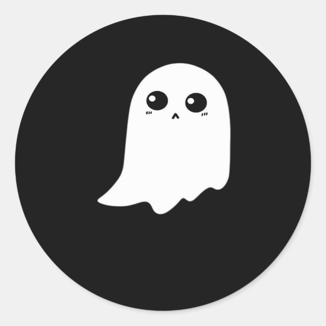 Little Boo Funny Meme Classic Round Sticker (Front)