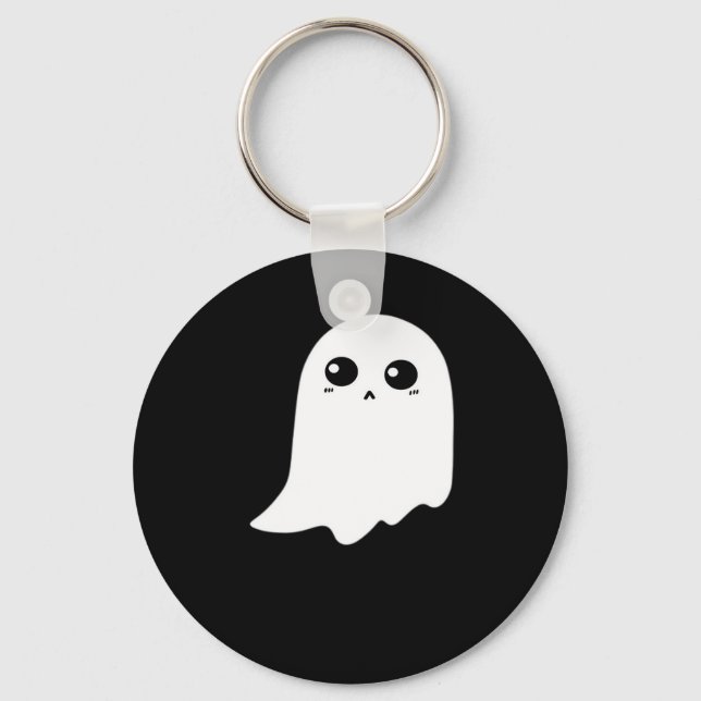Little Boo Funny Meme Key Ring (Front)