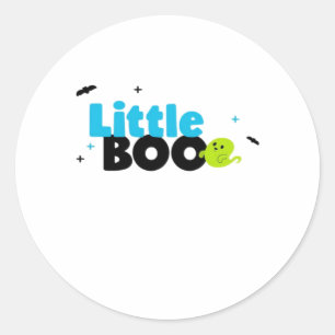 Little Boo Funny Retro Classic Round Sticker