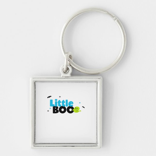 Little Boo Funny Retro Key Ring (Front)