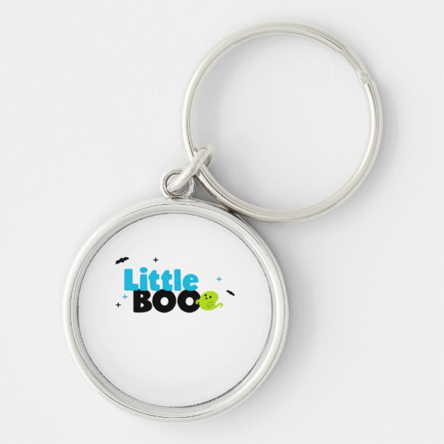 Little Boo Funny Retro Key Ring (Front)