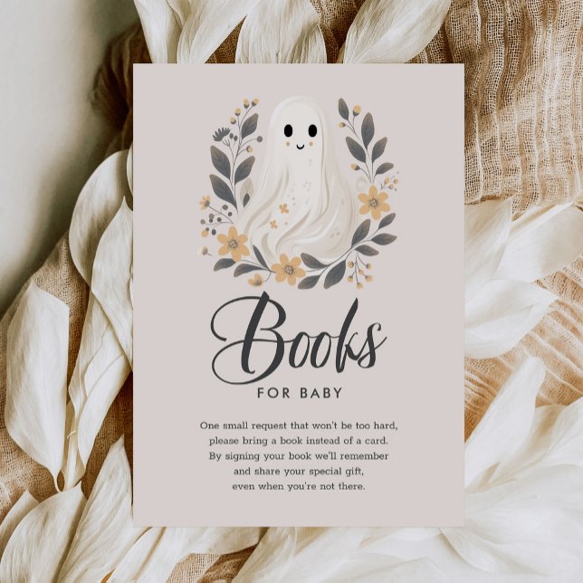 Little Boo Ghost Baby Shower Books for Baby  Enclosure Card (Creator Uploaded)