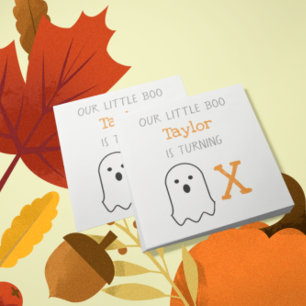 Little Boo Ghost Halloween Birthday Napkin