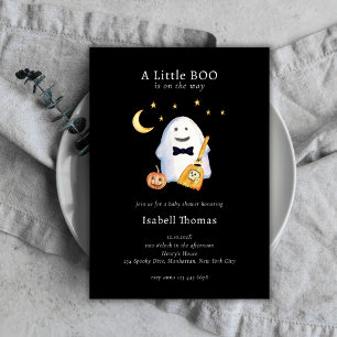 Little Boo Ghost Hollaween Baby Shower  Invitation