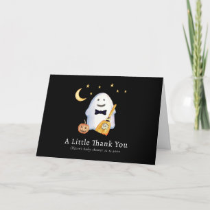 Little Boo Ghost Hollaween Baby Shower  Thank You Card