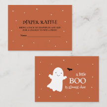 Little Boo Ghost Orange Diaper Raffle