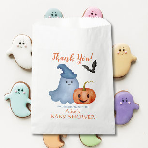Little Boo Ghost Pumpkin Halloween Baby Shower Favour Bag