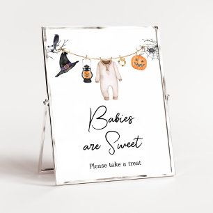 Little Boo Halloween Baby Shower Babies are Sweet Poster