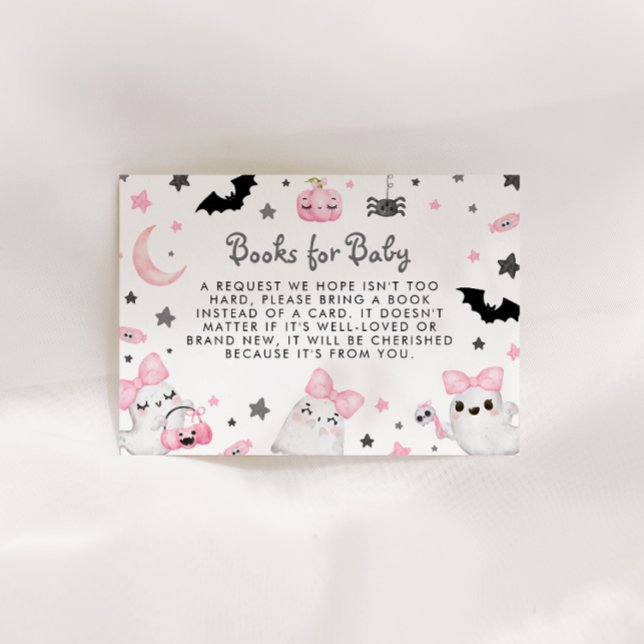Little Boo Halloween Baby Shower Books for Baby Enclosure Card (Creator Uploaded)