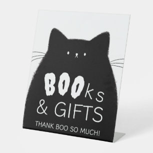 Little Boo Halloween Baby Shower Books Gifts Sign