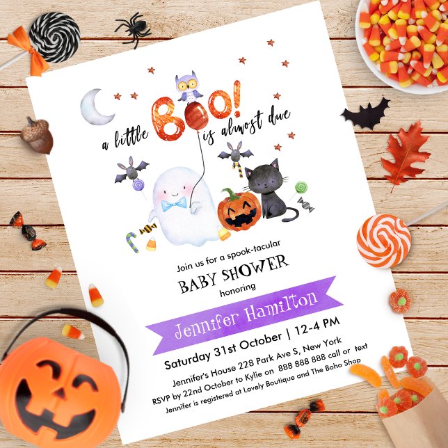Little Boo Halloween Baby Shower Budget Invitation (Creator Uploaded)