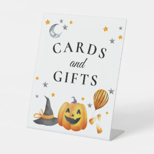 Little Boo Halloween Baby Shower Cards & Gifts Pedestal Sign