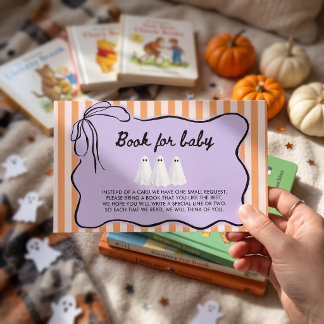 Little Boo Halloween Baby Shower Enclosure Card