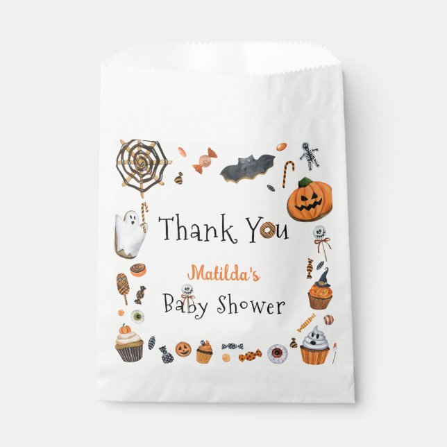 Little Boo Halloween Baby Shower Favour Bag (Front)