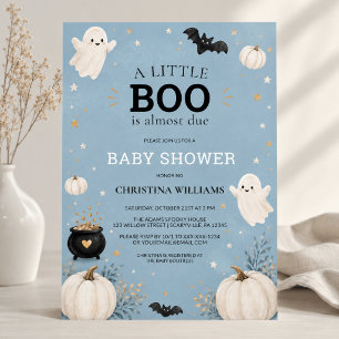 Little Boo Halloween Baby Shower Ghost Invitation