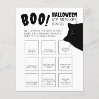 Little Boo Halloween Baby Shower Ice Breaker Bingo