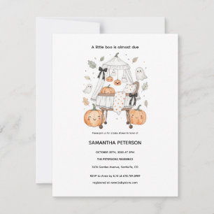 Little boo Halloween baby Shower Invitation