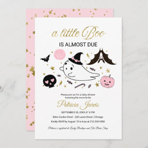 Little Boo Halloween Baby Shower Invitation
