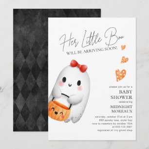 Little Boo Halloween Baby Shower Invitation