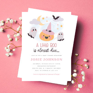 Little Boo Halloween Baby Shower Invitation