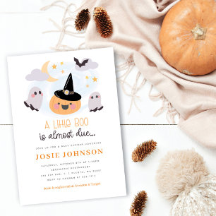 Little Boo Halloween Baby Shower Invitation