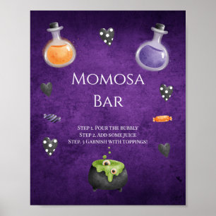 Little Boo Halloween Baby Shower Momosa Bar sign