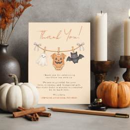 Little Boo Halloween Baby Shower Personalised Thank You Card