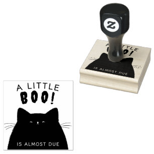 Little Boo Halloween Baby Shower Rubber Stamp