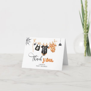 Little Boo Halloween baby shower Thank you Card