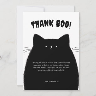 Little Boo Halloween Baby Shower Thank You Card