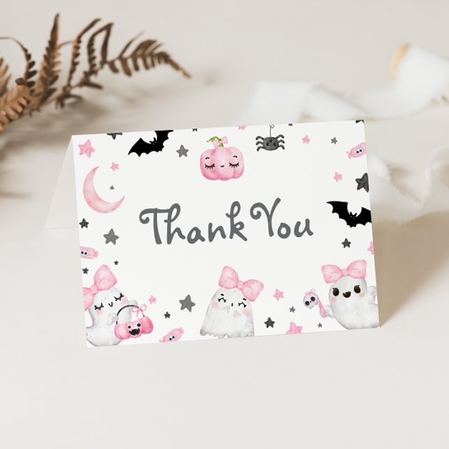 Little Boo Halloween Baby Shower Thank You Card (Creator Uploaded)