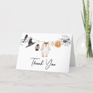 Little Boo Halloween Baby Shower Thank You Card