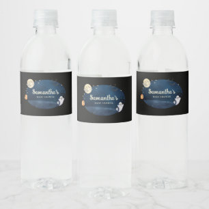 Little Boo Halloween Baby Shower Water Bottle Label