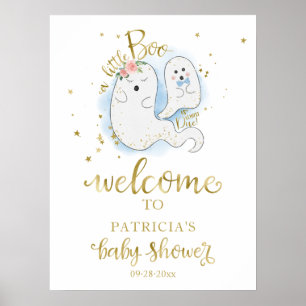 Little Boo Halloween Baby Shower Welcome Sign