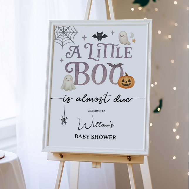 Little Boo Halloween Baby Shower Welcome Sign (Creator Uploaded)