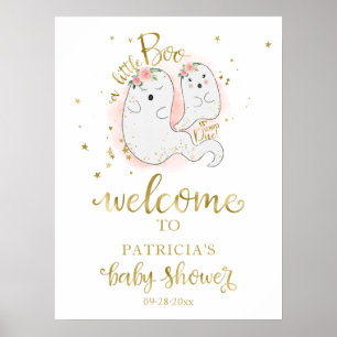 Little Boo Halloween Baby Shower Welcome Sign