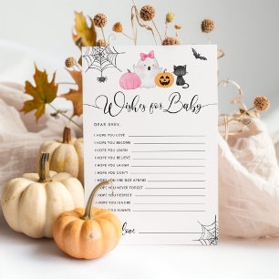 Little Boo Halloween baby shower wishes for baby