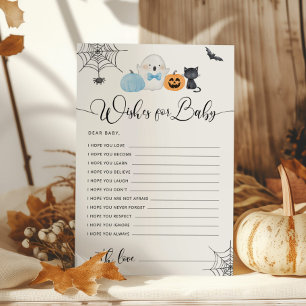 Little Boo Halloween baby shower wishes for baby