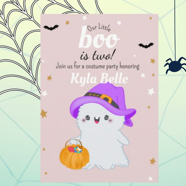 Little Boo Halloween Birthday Invitation (Creator Uploaded)