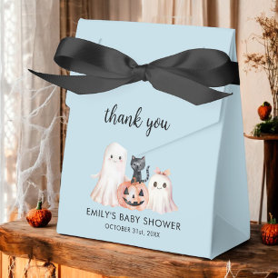 Little Boo Halloween Blue Baby Shower Favour Box