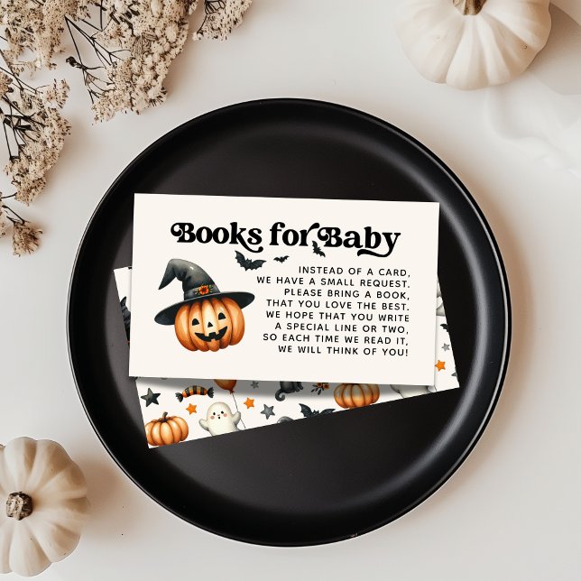 Little Boo Halloween Books for Baby Shower Enclosure Card (Creator Uploaded)