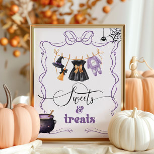 Little Boo halloween Clothesline Sweets and Treats Poster