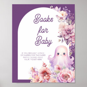 Little Boo Halloween Fall Floral Books for baby Poster