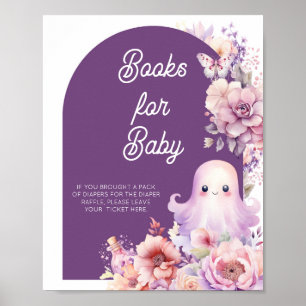 Little Boo Halloween Fall Floral Books for baby Poster