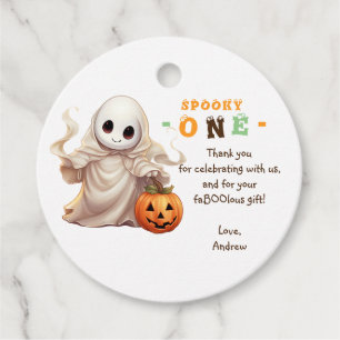Little Boo Halloween Ghost Any Age 1st Birthday Favour Tags