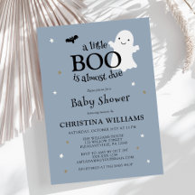 Little Boo Halloween Ghost Boy Baby Shower