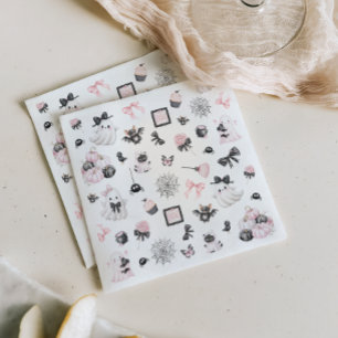 Little Boo Halloween Girl Baby Shower Napkin